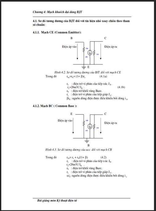 Giáo trình Kỹ Thuật Điện Tử