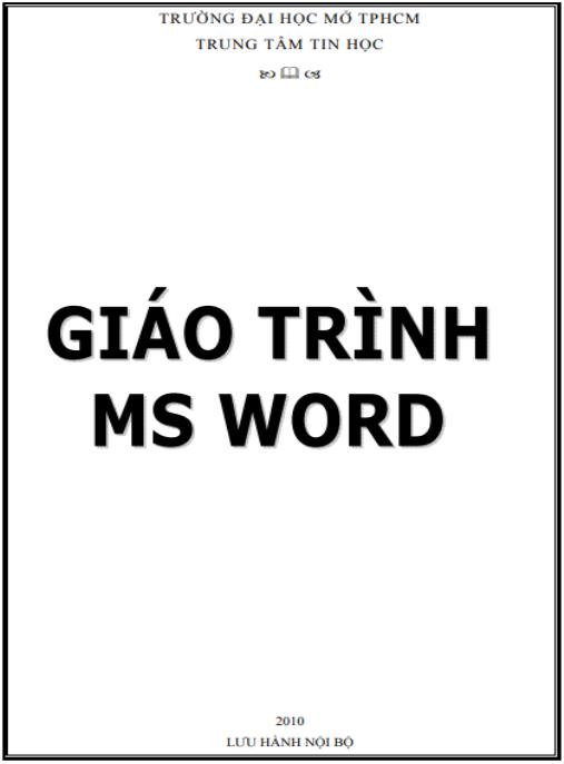 Giáo trình Ms Word
