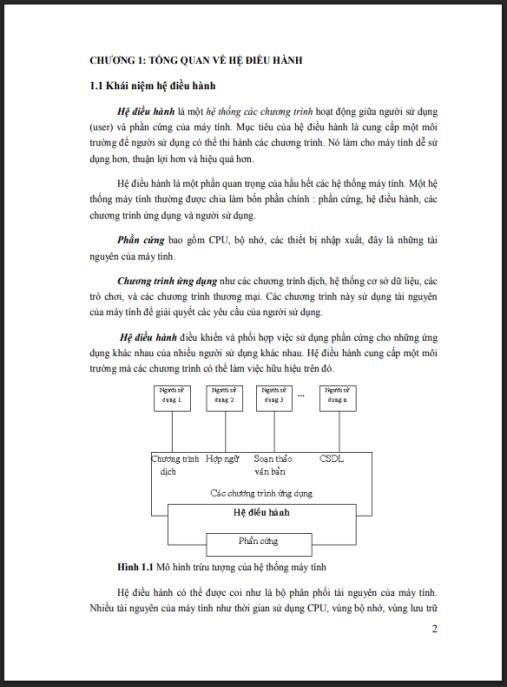 Giáo trình Nguyên lý hệ điều hành Phần 1