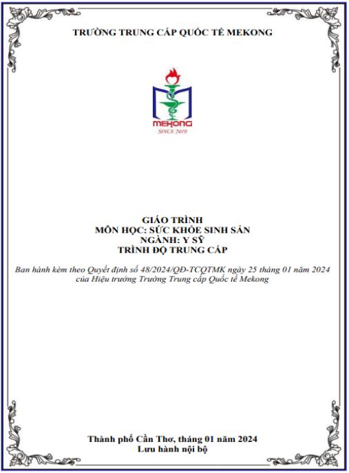 Giáo trình Sức khỏe sinh sản