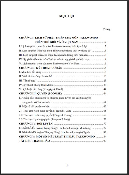 Giáo trình Taekwondo