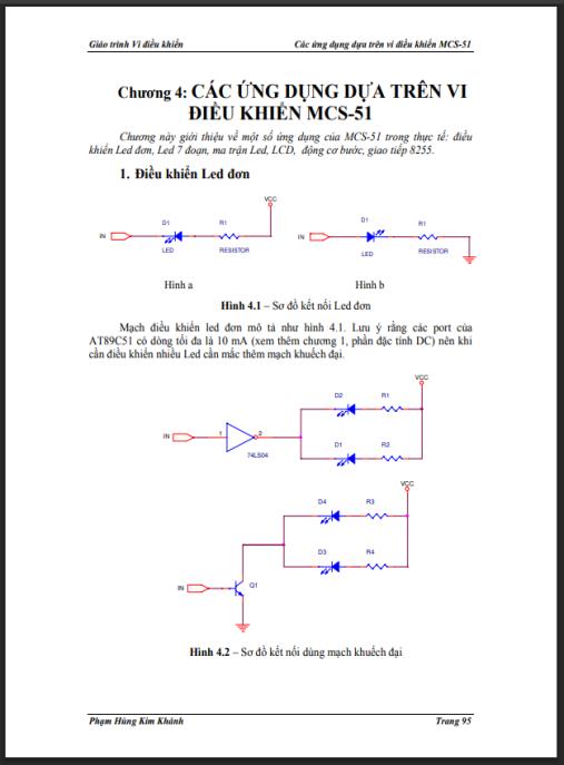 Giáo trình Vi điều khiển Các ứng dụng dựa trên vi điều khiển MCS 51