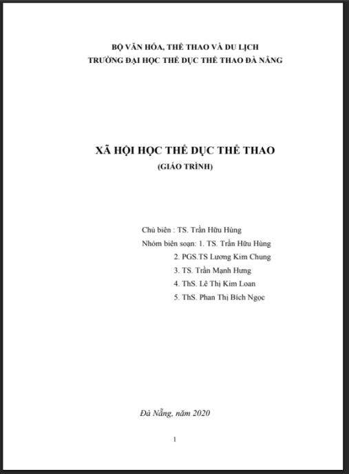 Giáo trình Xã hội học thể dục thể thао