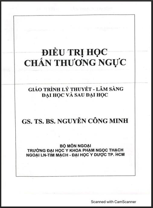 Giáo trình lý thuyết Điều trị học chấn thương ngực