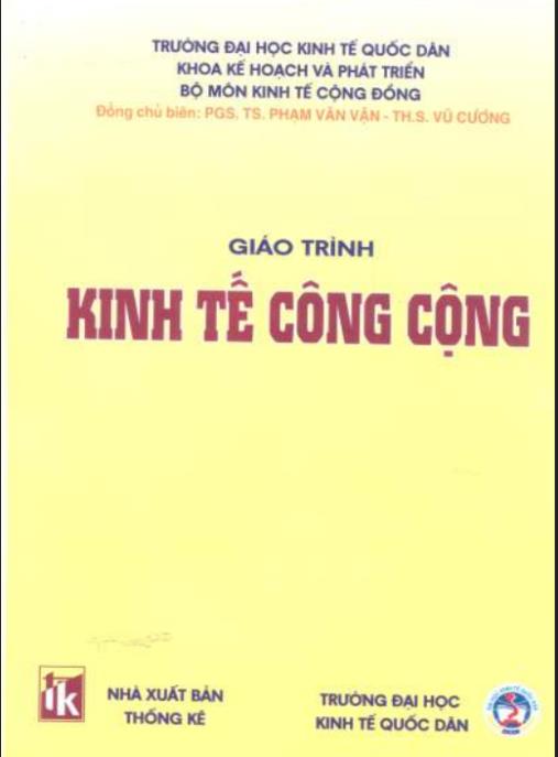 Giáo trình môn Kinh tế công cộng