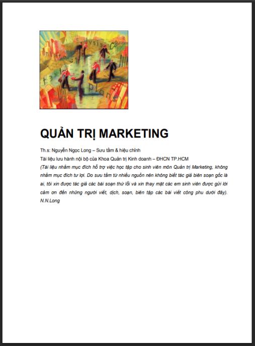 Giáo trình quản trị Marketing
