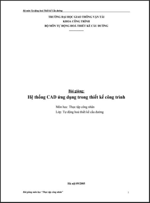 Hệ Thống Cad Ứng Dụng Trong Thiết Kế Công Trình