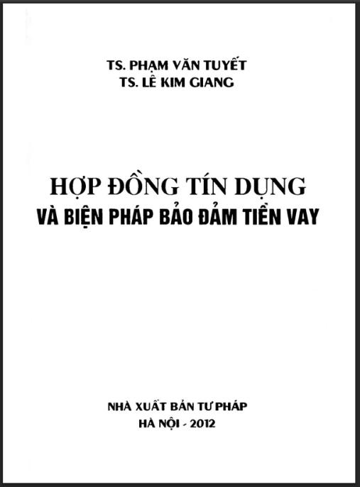 Hợp đồng tín dụng và biện pháp bảo đảm tiền vay Phần 1