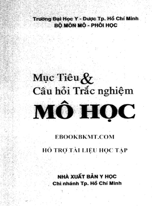 Mục Tiêu Và Câu Hỏi Trắc Nghiệm Phôi Mô Học