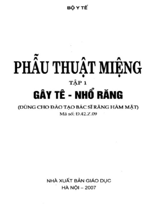 Phẫu Thuật Miệng Tập 1 – Gây Tê Nhổ Răng