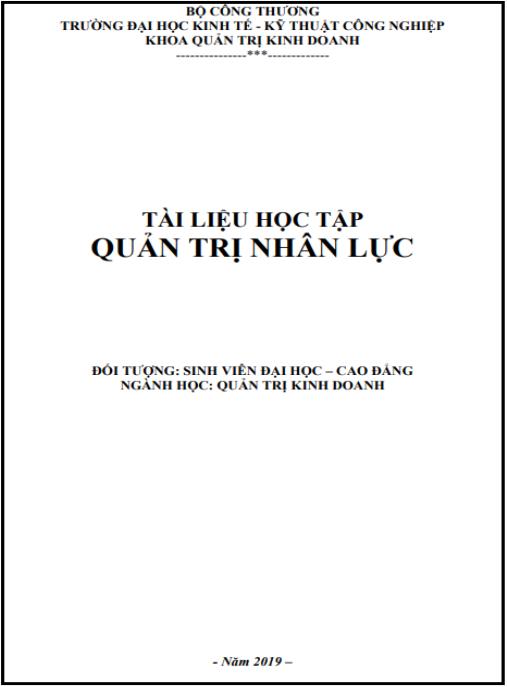 Quản trị nhân lực