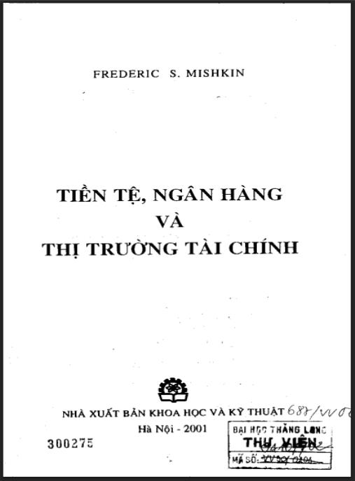 Tiền tệ, ngân hàng và thị trường tài chính – Phần 1