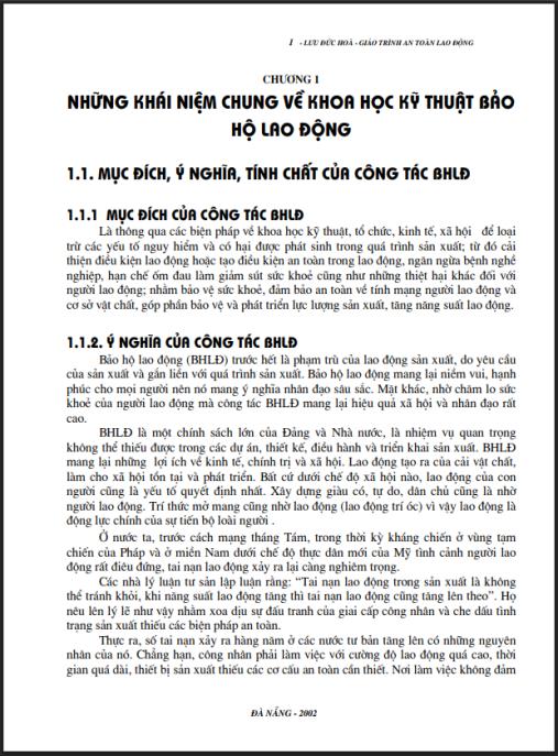 giáo trình an toàn lao động ngành cơ khí phần 1