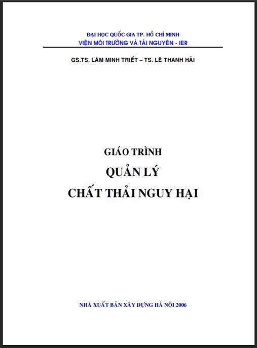 giáo trình quản lý chất thải nguy hiểm