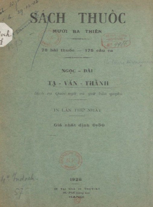Sách Thuốc Mười Ba Thiên – 78 Bài Thuốc 175 Câu Ca