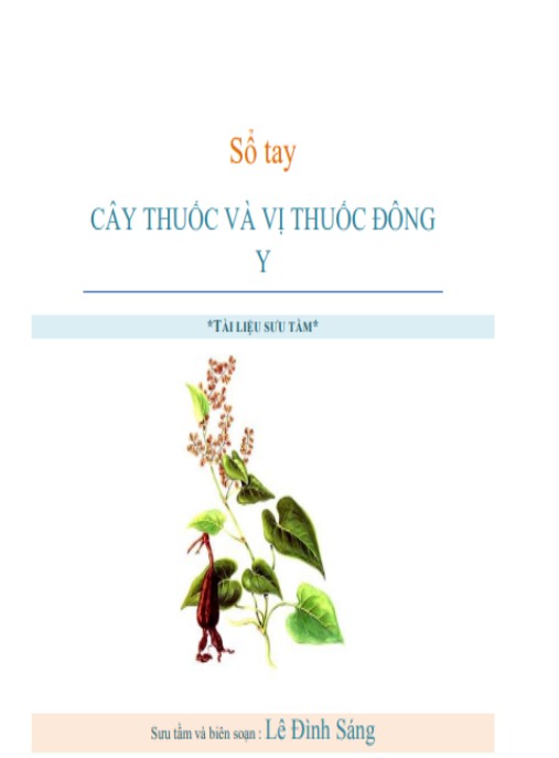 Sổ Tay Cây Thuốc Và Vị Thuốc Đông Y