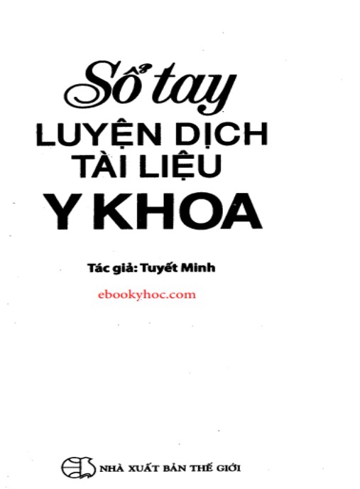 Sổ Tay Luyện Dịch Tài Liệu Y Khoa