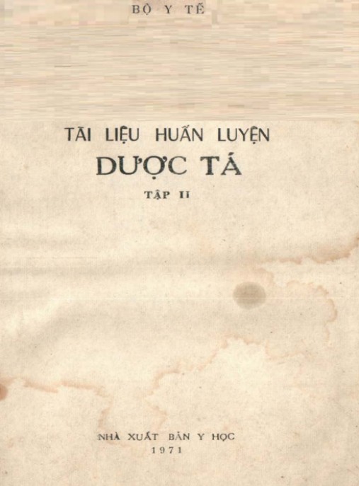 Tài Liệu Huấn Luyện Dược Tá Tập 2