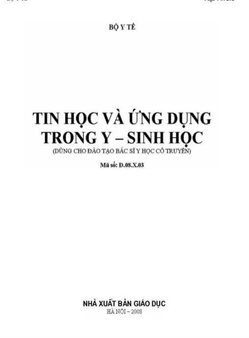 Tin Học Và Ứng Dụng Trong Y Học